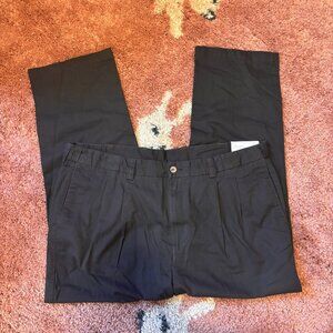 HB Harbor Bay New Men's Charcoal Pleated Waist Relaxer Pants Loose Fit 44x30
